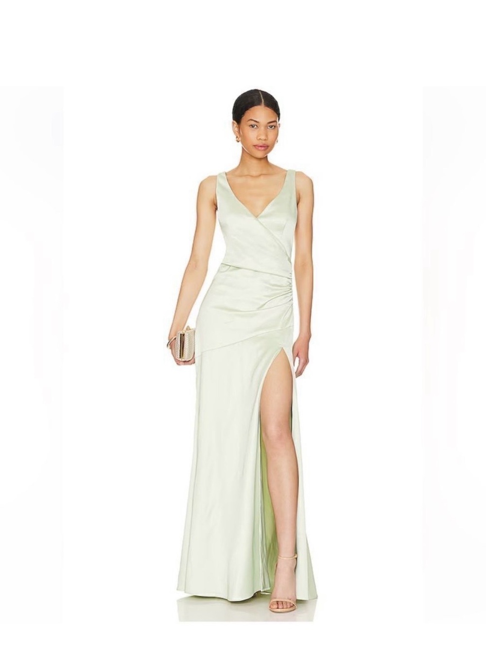 Lovers and Friends Sage Green V-Neck Gown NWT
